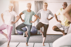 Fall prevention strategies are important among the senior population.